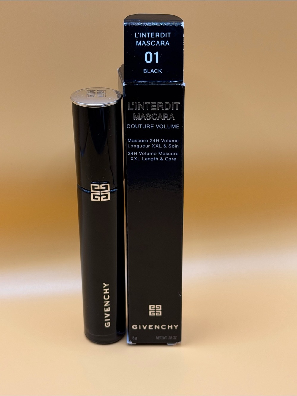 Givenchy L'Interdit Mascara 01 Black - Sleek Black Tube NIB
